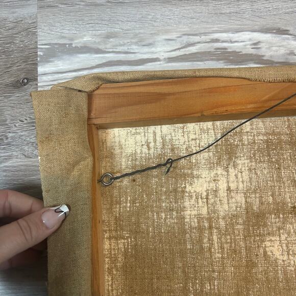 Vintage Oil Painting Signed J.D’Avo Paris Street Scene River Bridge 25x19 Canvas - Picture 9 of 11